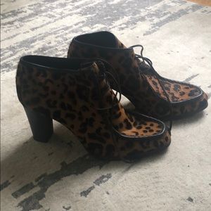 DVF Leopard print booties. Never worn